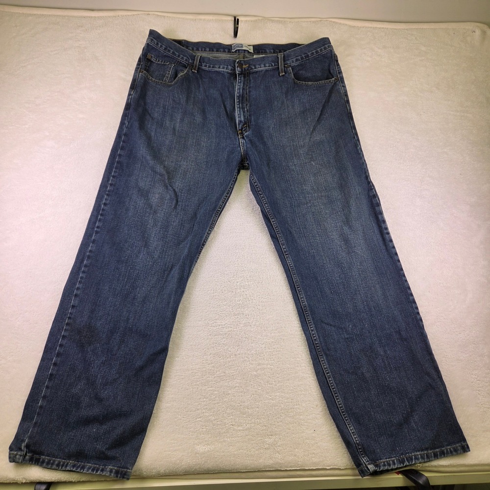 Signature by Levi Strauss & Co Mens Straight Leg Blue Jeans W44 L32 Medium Wash